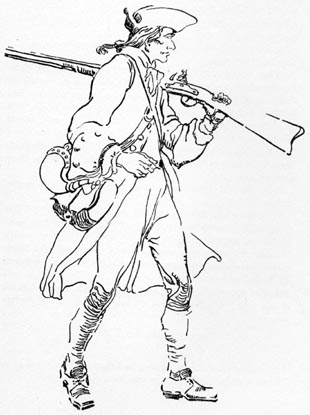 revolutionary war soldier drawing