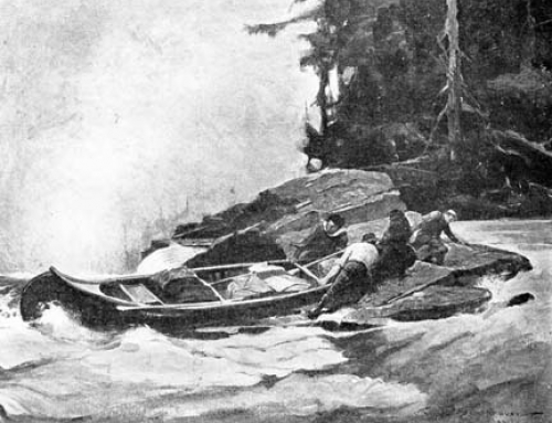 (1189a) A Jarring Crunch of the Canoe Upon a Huge Shelving Granite Ledge