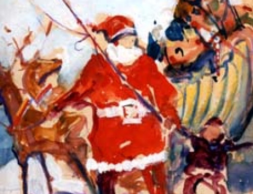 (1575s) Santa Claus With Sleigh – Color Sketch