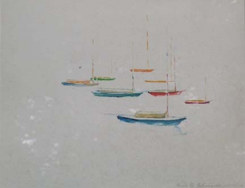 (2502c) Sailing Fleet in Rockport, Mass.